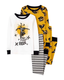 Pijama longo infantil 4 peças ninja com listras multicor |